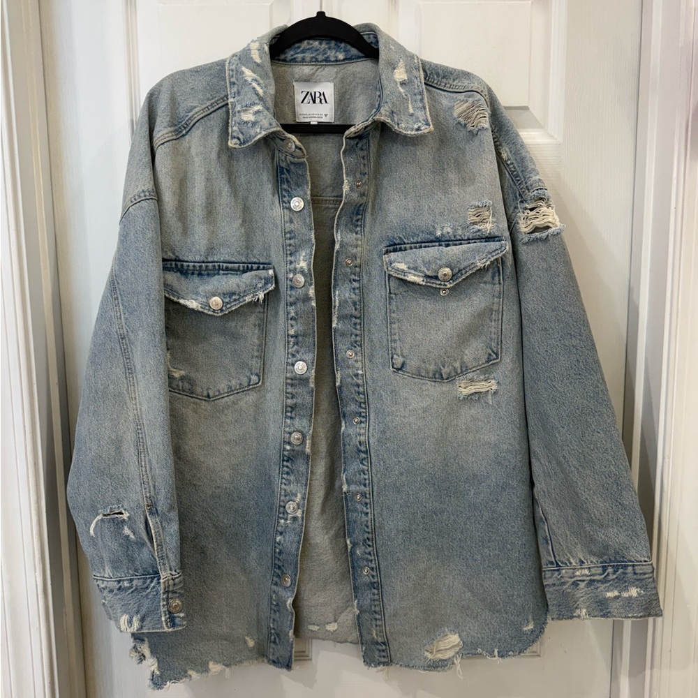 Oversized jean jacket